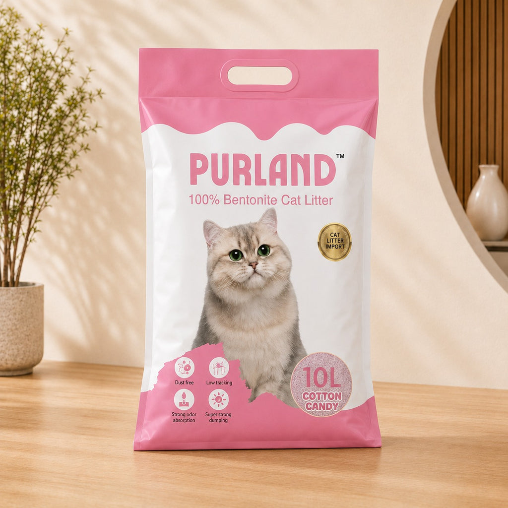 Arena sanitaria para gato Purland aroma algodón de azúcar