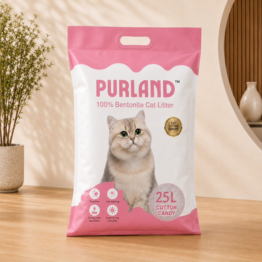 Arena sanitaria para gato Purland aroma algodón de azúcar