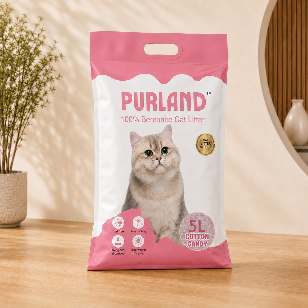 Arena sanitaria para gato Purland aroma algodón de azúcar