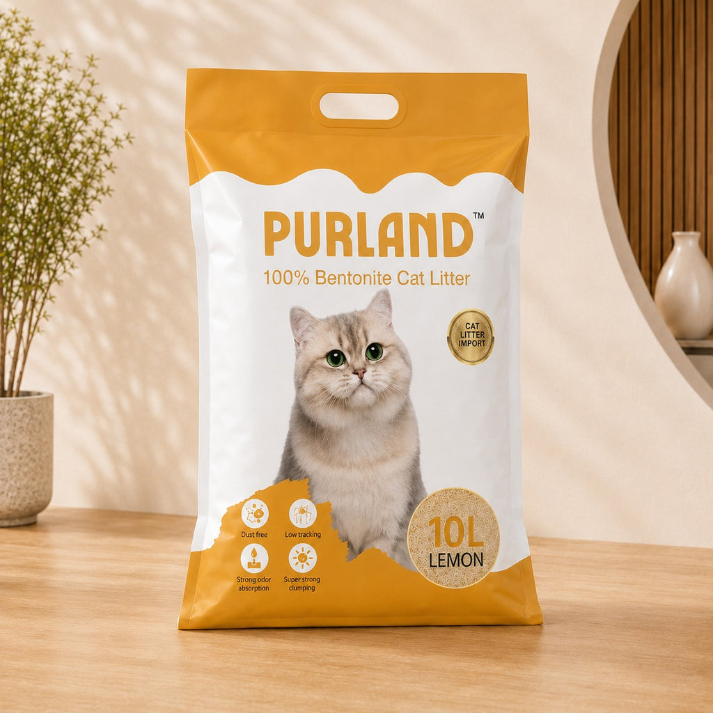 Arena sanitaria para gato Purland aroma limón
