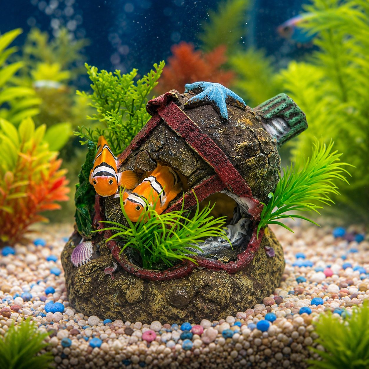 Botella de resina para acuario de Nemo