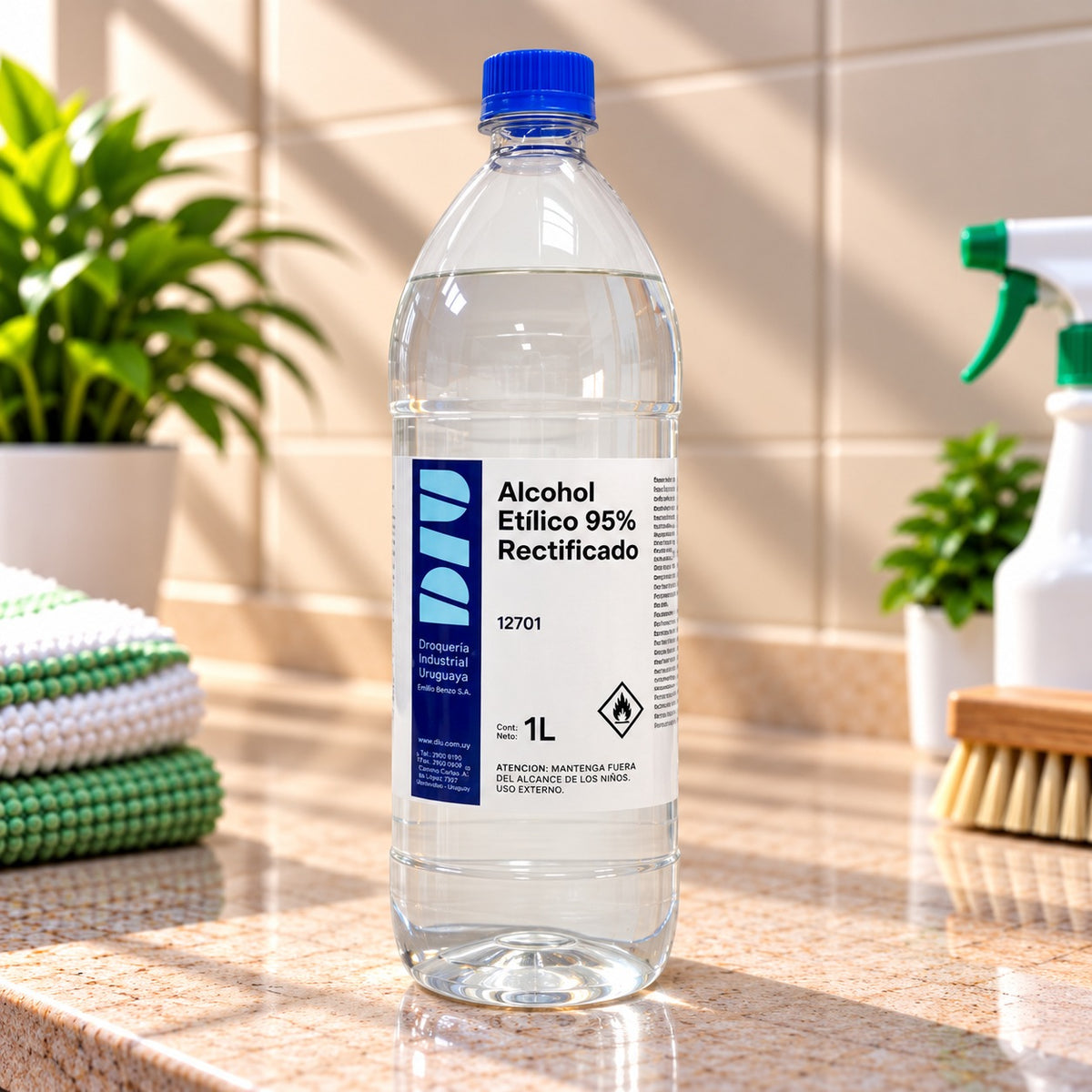 Alcohol Etílico 95% Rectificado DIU – 1L