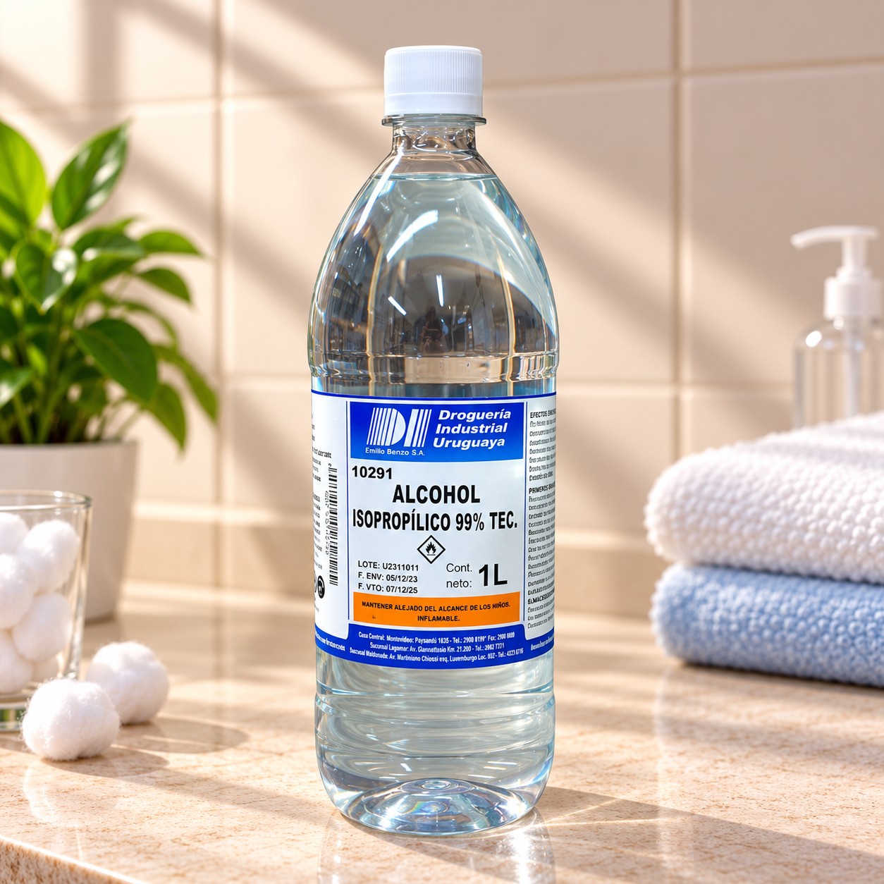 Alcohol Isopropílico 99% DIU – 1L