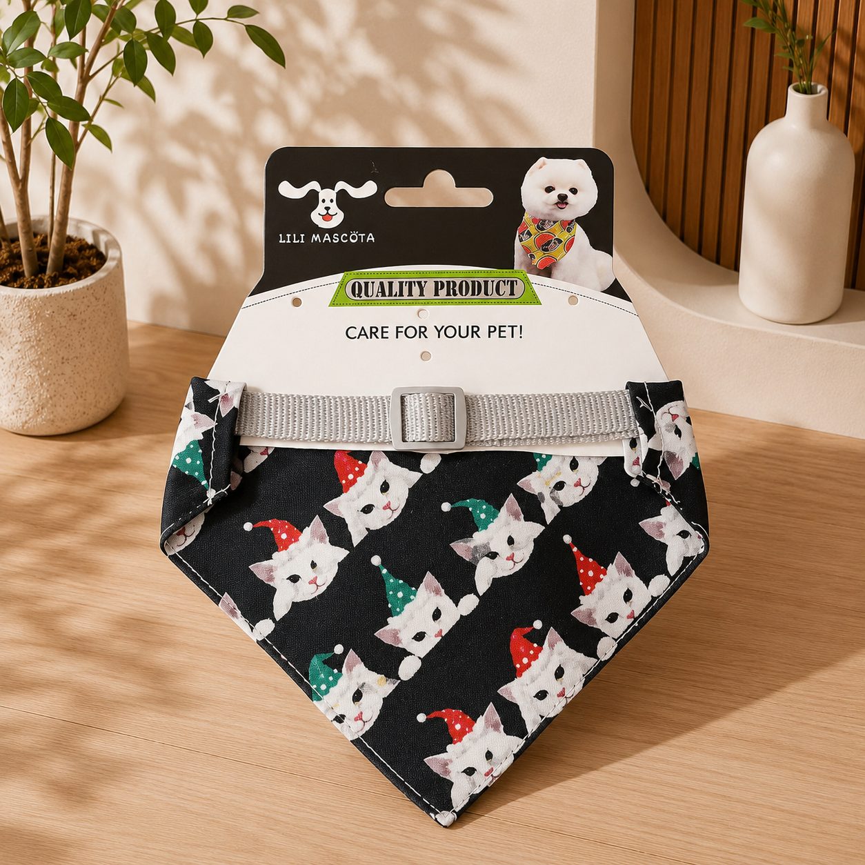 Pañuelo bandana estampado para mascotas