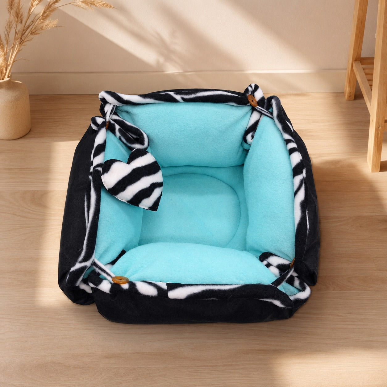 Cama Cuna Reversible de Tela Anti Rasguños Para Gatos