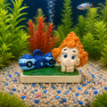 Decoración para pecera con personaje y submarino