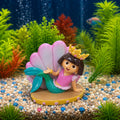 Decoración para pecera de Dora sirena con corona