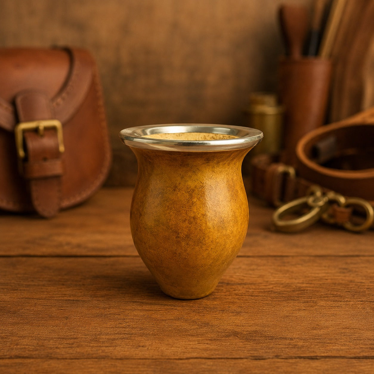 Mate camionero con boquilla de alpaca