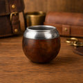 Mate porongo con virola de acero inoxidable