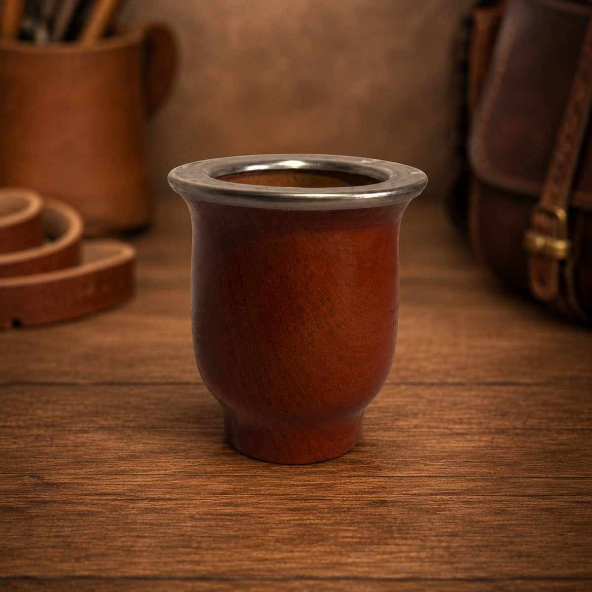 Mate camionero de algarrobo con boquilla