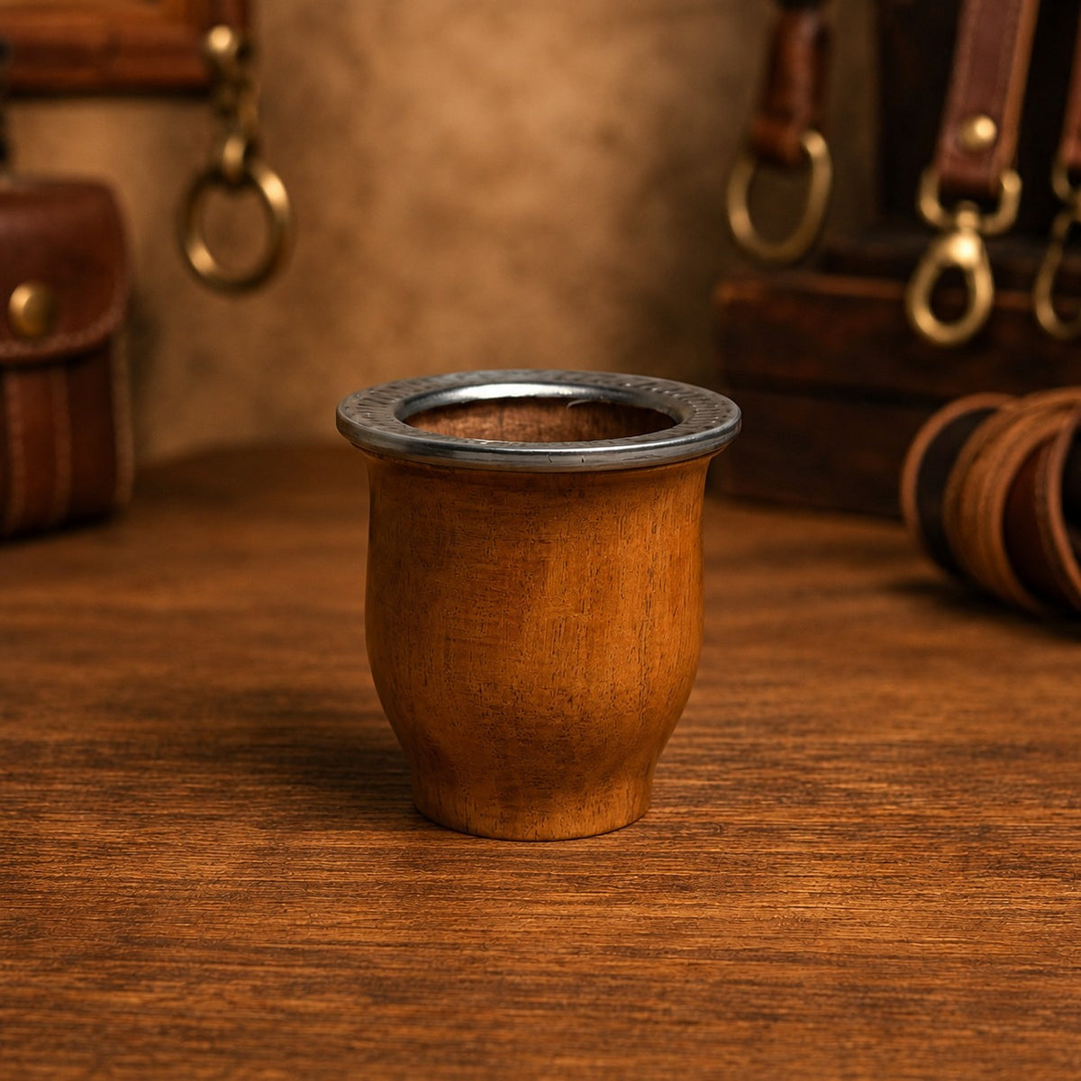Mate algarrobo camionero con boquilla inox