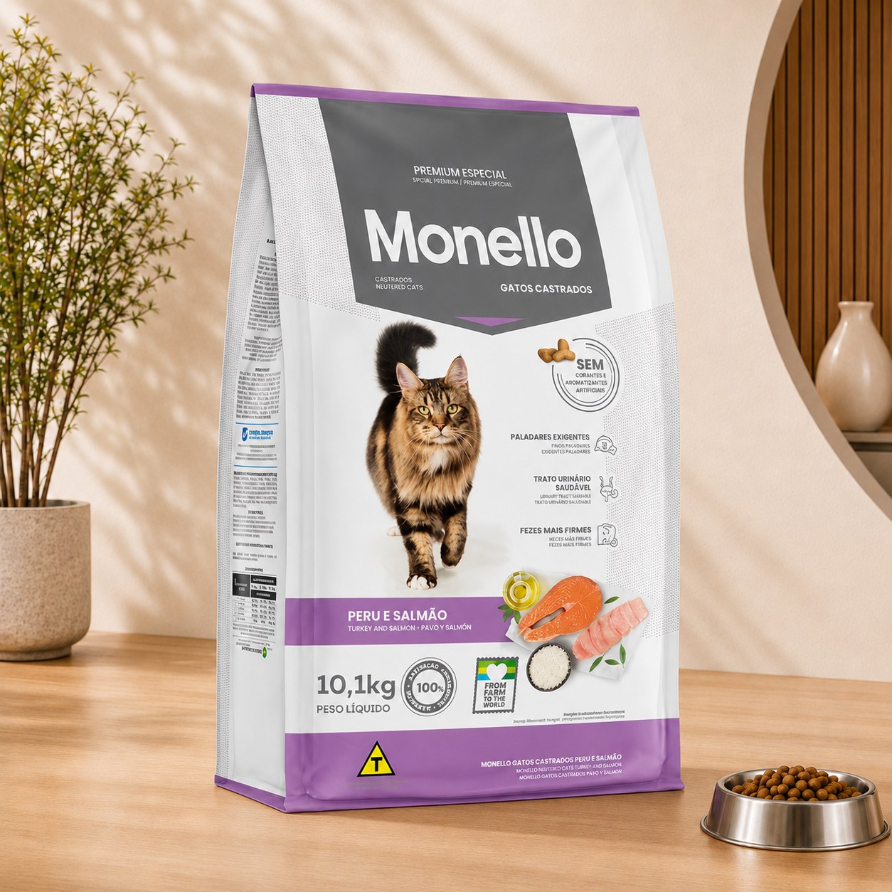 Alimento para gatos castrados Monello
