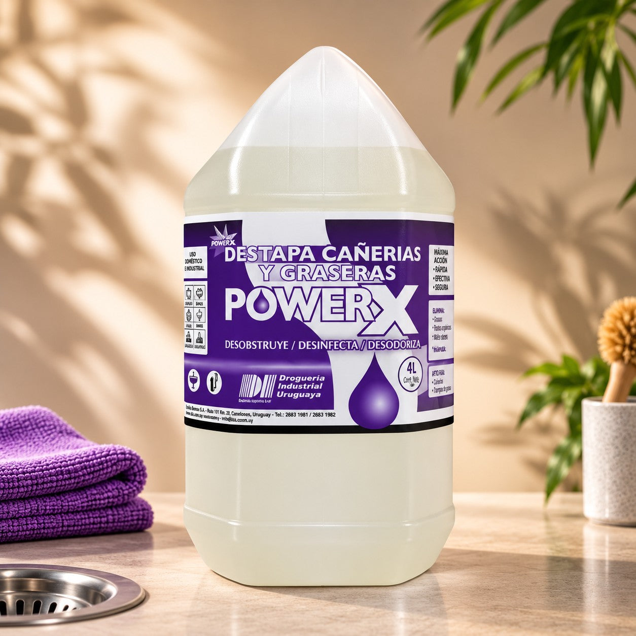 Power X Destapa Cañerías y Graseras – 5L